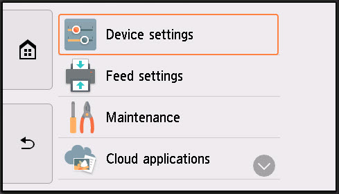 Tap Device settings