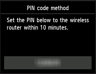 A PIN code will be displayed on the screen