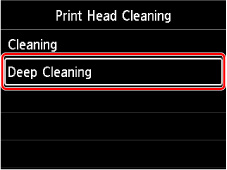 Figure: Select Deep Cleaning (outlined in red)