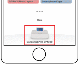 Figure: Canon SELPHY CP1300 registered in Canon PRINT Inkjet/SELPHY