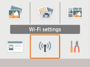 Wi-Fi settings selected