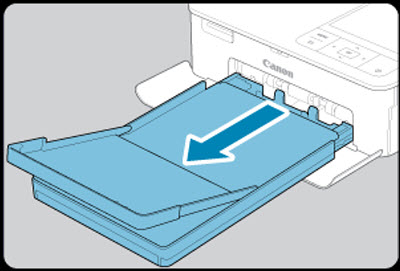Figure: Remove the paper cassette without turning off the power