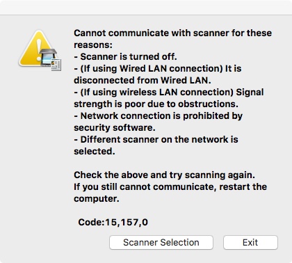 bremse kimplante sværge Canon Knowledge Base - Error Message "Cannot Communicate with Scanner...."  is displayed after upgrading to macOS Sierra (10.12)