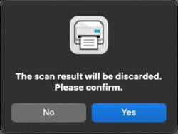 Click Yes to cancel the scan
