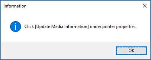 Figure: Click OK in this Information dialog box