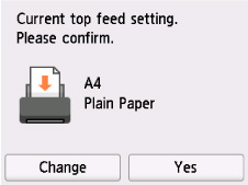 Paper confirmation screen