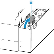 Open the ink tank inner cover (B)