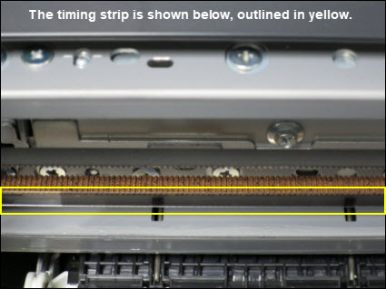 The timing strip is outlined in yellow