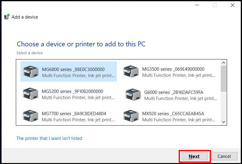 how to add canon printer