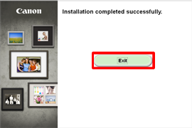 16.Select Exit to complete the installation