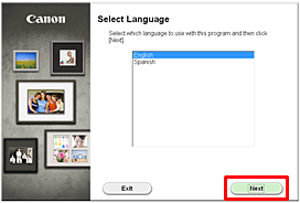 Select your language and select Next.