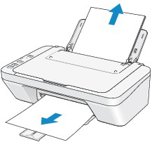 Pull the paper slowly from the front or the rear.