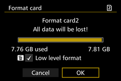 SD card formatting