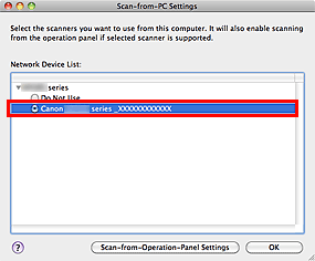 figure: Scan-from-PC Settings dialog