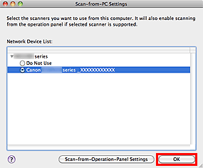 figure: Scan-from-PC Settings dialog