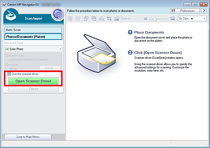 canon scanner software file location