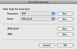 figure: Auto Save Settings dialog