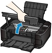 Printer image - lifting the printer cover completely