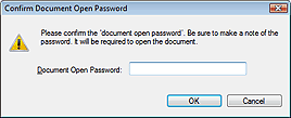 figure: Confirm Document Open Password dialog box
