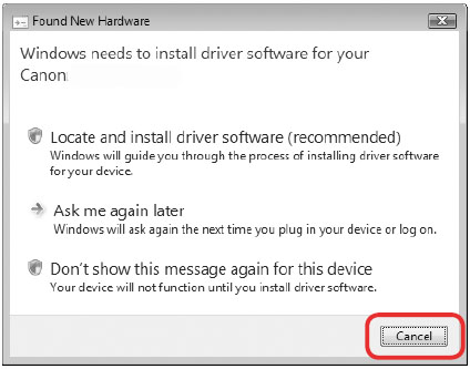 Canon Base - Install the printer driver using the CD - Easy Install (Windows) iP3600 / iP4600
