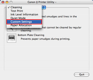 align printhead on a canon printer for mac