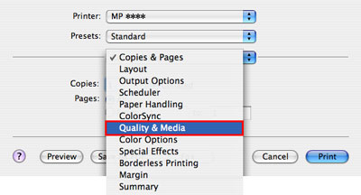 Quality 7 Media selected from 3rd drop-down.