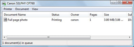 Canon printer cannot delete job