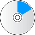 Disc shows 600 dpi/105 MB
