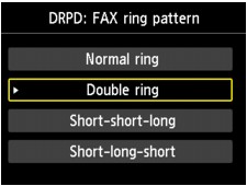 Ring pattern selection