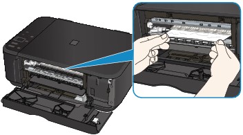 how to clear a jammed canon mp490 printer