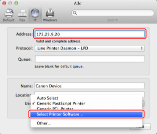 Canon Knowledge Base - a Printer via TCP/IP (imageCLASS/ Faxphone Driver Printer Driver 10.2.0)