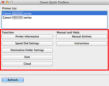 Canon Knowledge Base - Starting Software from Quick Toolbox (Mac)