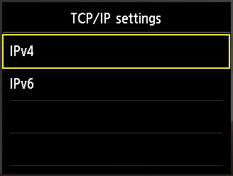 Image: T C P  I P settings screen with I P v4 highlighted