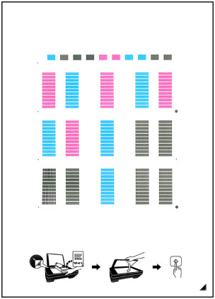 Sample print head alignment sheet