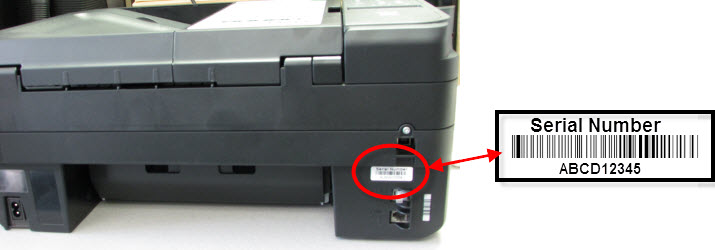 Knowledge Base - Serial Number Location TR4500 Series