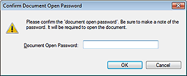 figure: Confirm Document Open Password dialog box