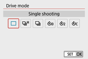 Canon Knowledge Base - How to set the Drive Mode on the EOS M50 Mark
