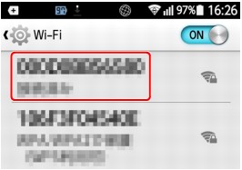 figure: Wi-Fi setting screen