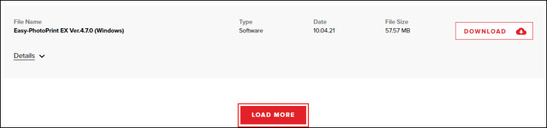 Figure: Load More button outlined in red