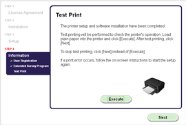 Test Print window